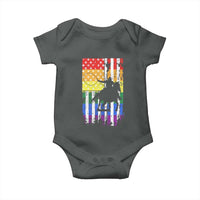 Rodeo Gay Cowboy Western LGBTQ Rainbow Flag Baby Onesie