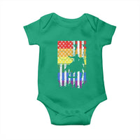 Rodeo Gay Cowboy Western LGBTQ Rainbow Flag Baby Onesie