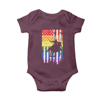 Rodeo Gay Cowboy Western LGBTQ Rainbow Flag Baby Onesie