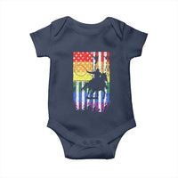 Rodeo Gay Cowboy Western LGBTQ Rainbow Flag Baby Onesie