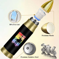 Rodeo Gay Cowboy Western LGBTQ Rainbow Flag Bullet Tumbler