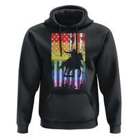 Rodeo Gay Cowboy Western LGBTQ Rainbow Flag Hoodie
