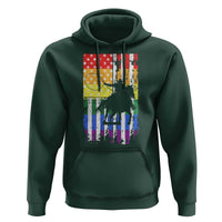 Rodeo Gay Cowboy Western LGBTQ Rainbow Flag Hoodie