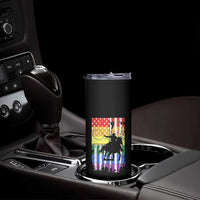 Rodeo Gay Cowboy Western LGBTQ Rainbow Flag Skinny Tumbler