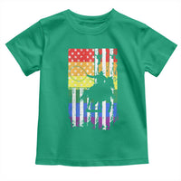 Rodeo Gay Cowboy Western LGBTQ Rainbow Flag Toddler T Shirt