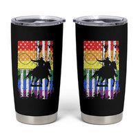 Rodeo Gay Cowboy Western LGBTQ Rainbow Flag Tumbler Cup