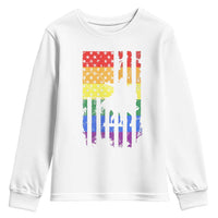 Rodeo Gay Cowboy Western LGBTQ Rainbow Flag Youth Sweatshirt