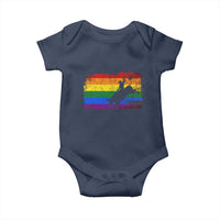 Rodeo Cowboy Bull Rider Western LGBTQ Rainbow Flag Baby Onesie