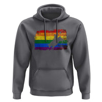 Rodeo Cowboy Bull Rider Western LGBTQ Rainbow Flag Hoodie