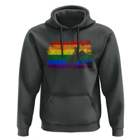 Rodeo Cowboy Bull Rider Western LGBTQ Rainbow Flag Hoodie