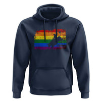 Rodeo Cowboy Bull Rider Western LGBTQ Rainbow Flag Hoodie