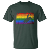 Rodeo Cowboy Bull Rider Western LGBTQ Rainbow Flag T Shirt