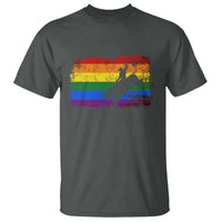 Rodeo Cowboy Bull Rider Western LGBTQ Rainbow Flag T Shirt