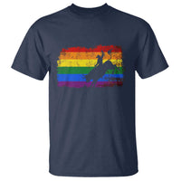 Rodeo Cowboy Bull Rider Western LGBTQ Rainbow Flag T Shirt