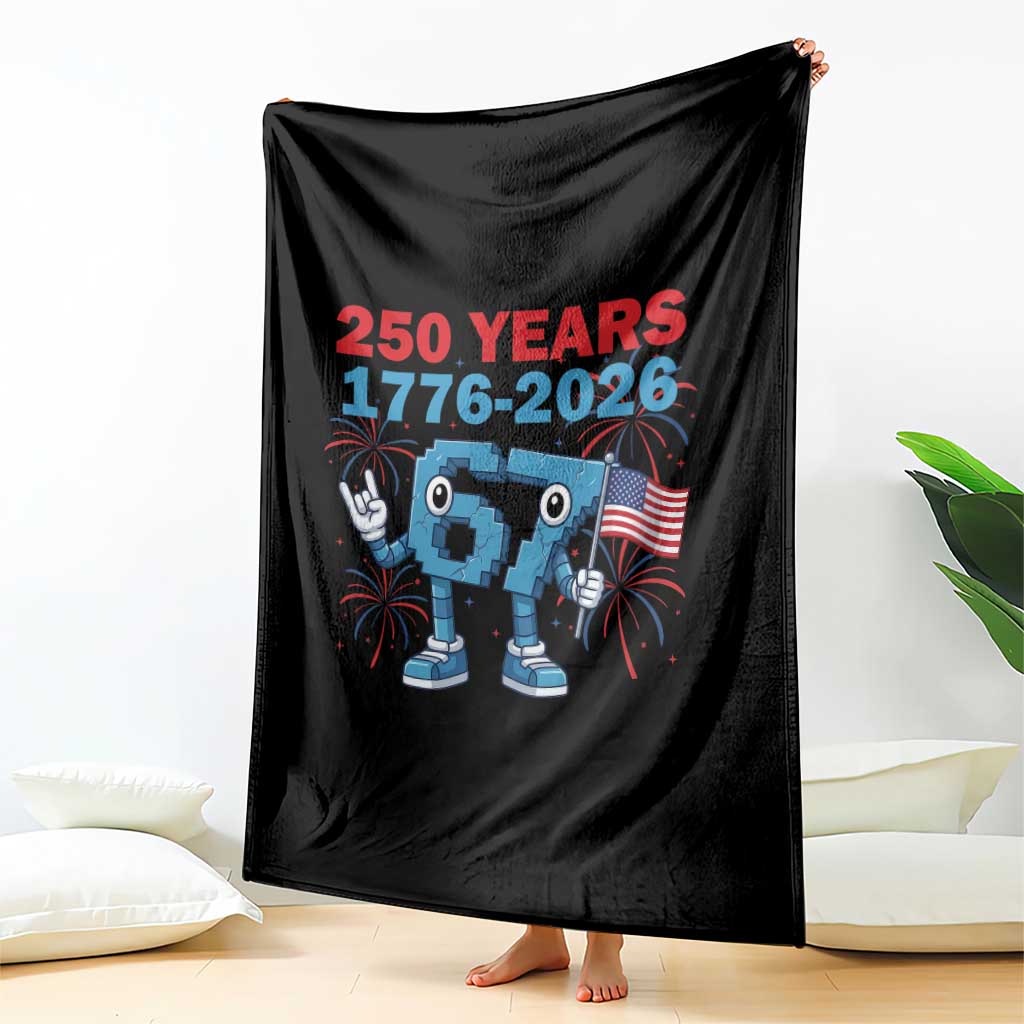 250th America Anniversary Throw Blanket Funny Italian Brainrot Meme 4th of July