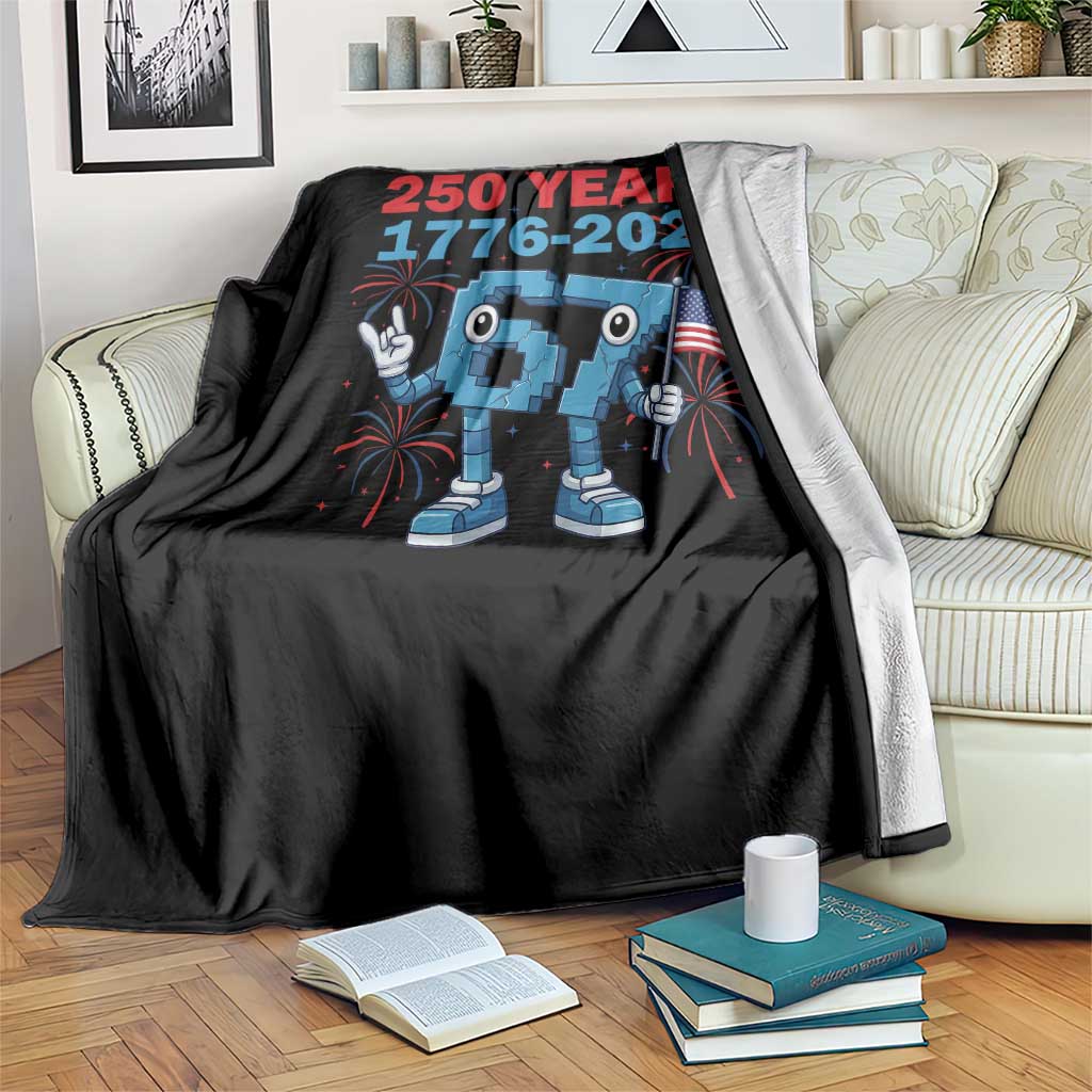 250th America Anniversary Throw Blanket Funny Italian Brainrot Meme 4th of July