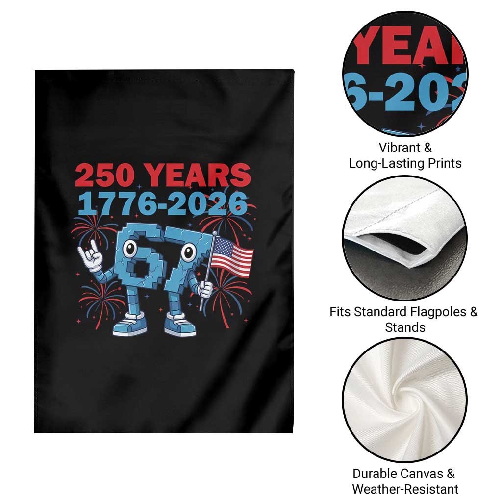 250th America Anniversary Garden Flag Funny Italian Brainrot Meme 4th of July