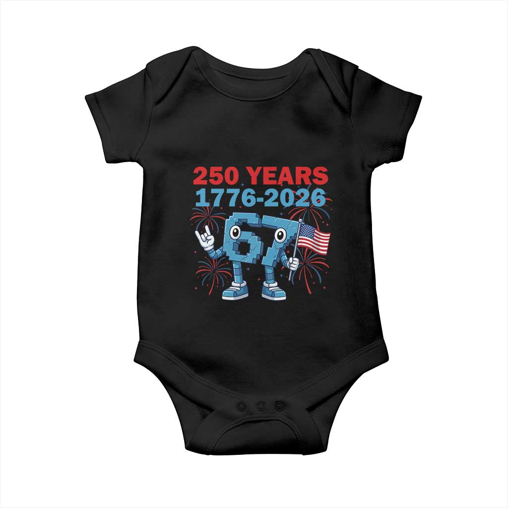 250th America Anniversary Baby Onesie Funny Italian Brainrot Meme 4th of July