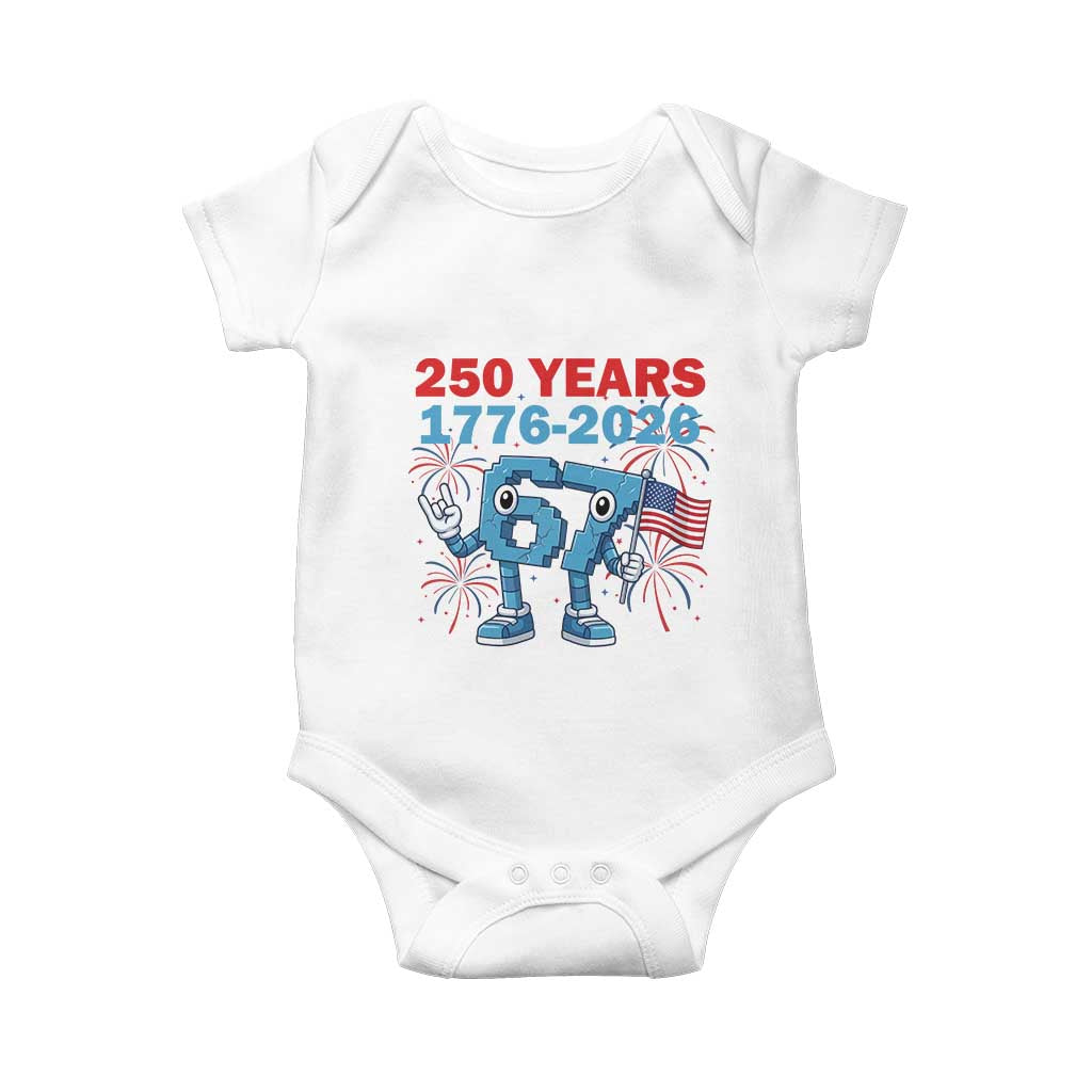 250th America Anniversary Baby Onesie Funny Italian Brainrot Meme 4th of July