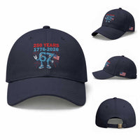 250th America Anniversary Baseball Cap Funny Italian Brainrot Meme 4th of July
