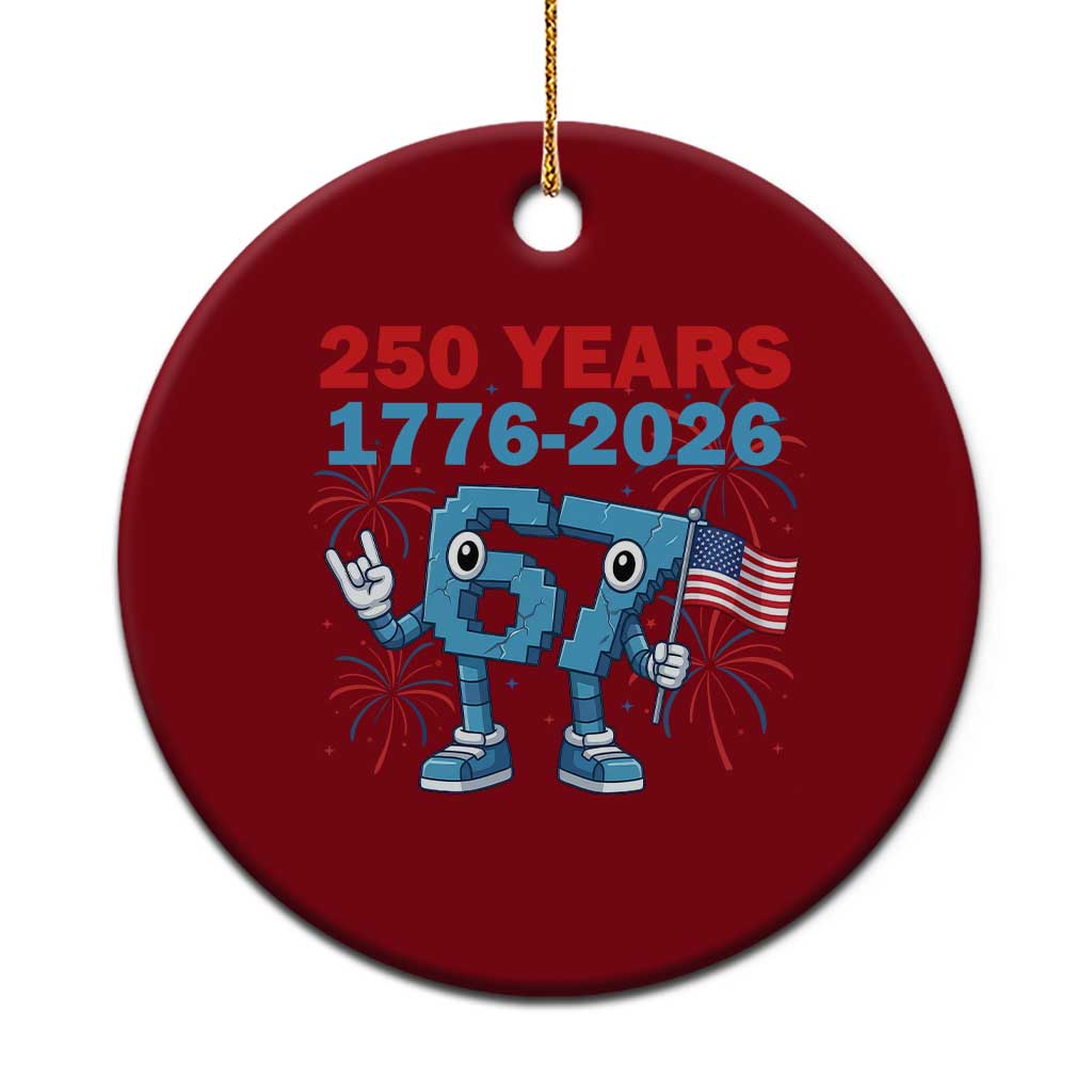 250th America Anniversary Ceramic Ornament Funny Italian Brainrot Meme 4th of July