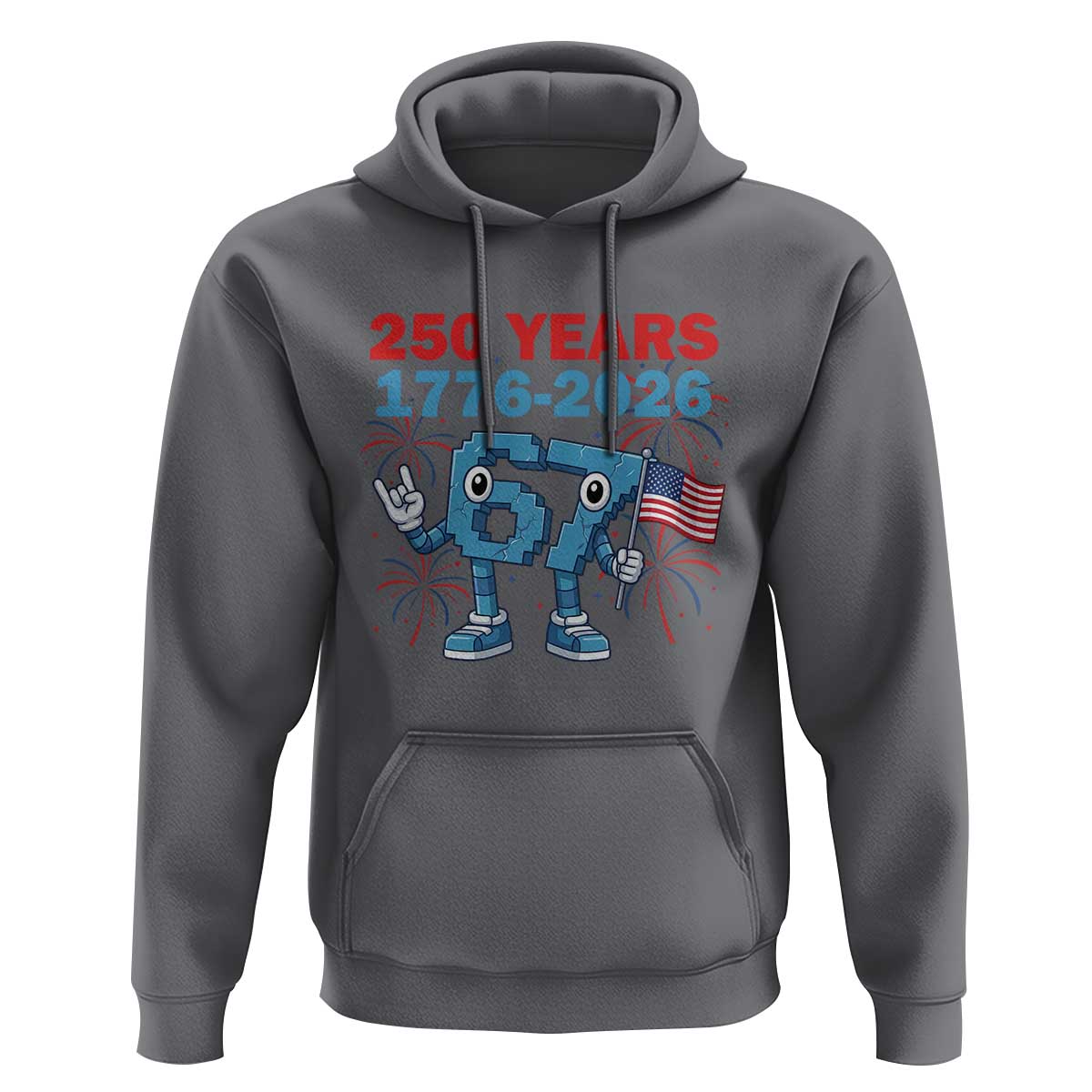 250th America Anniversary Hoodie Funny Italian Brainrot Meme 4th of July