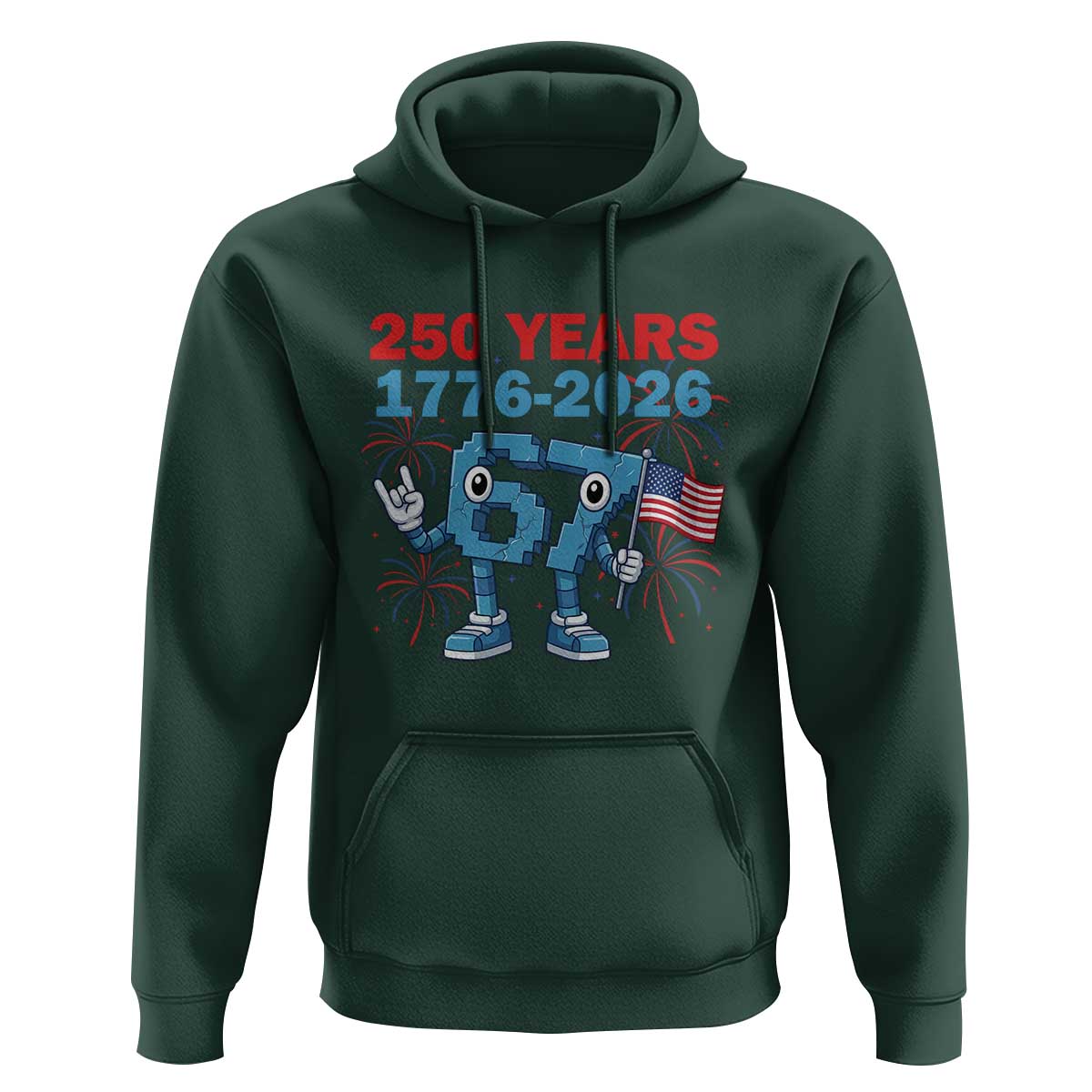 250th America Anniversary Hoodie Funny Italian Brainrot Meme 4th of July