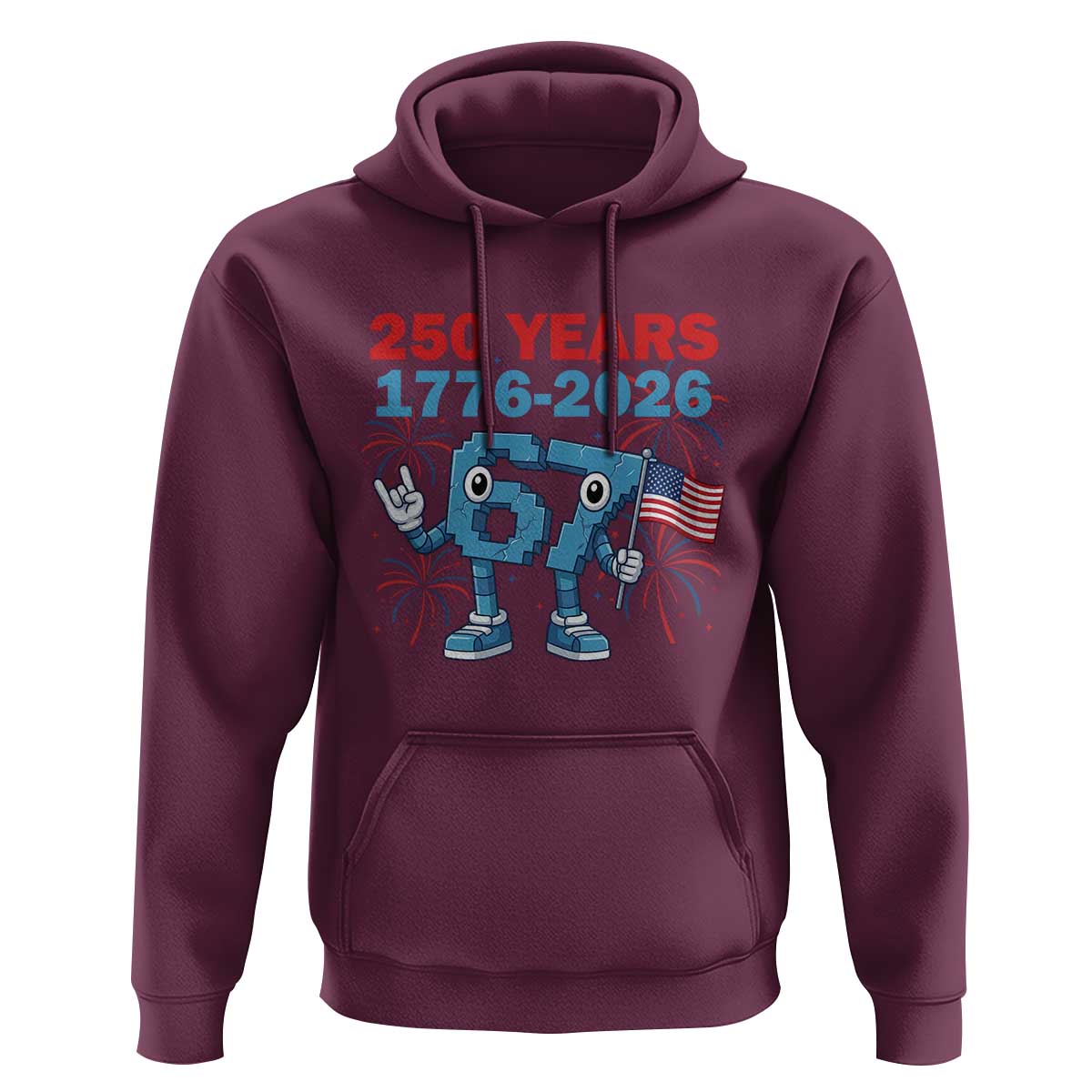 250th America Anniversary Hoodie Funny Italian Brainrot Meme 4th of July