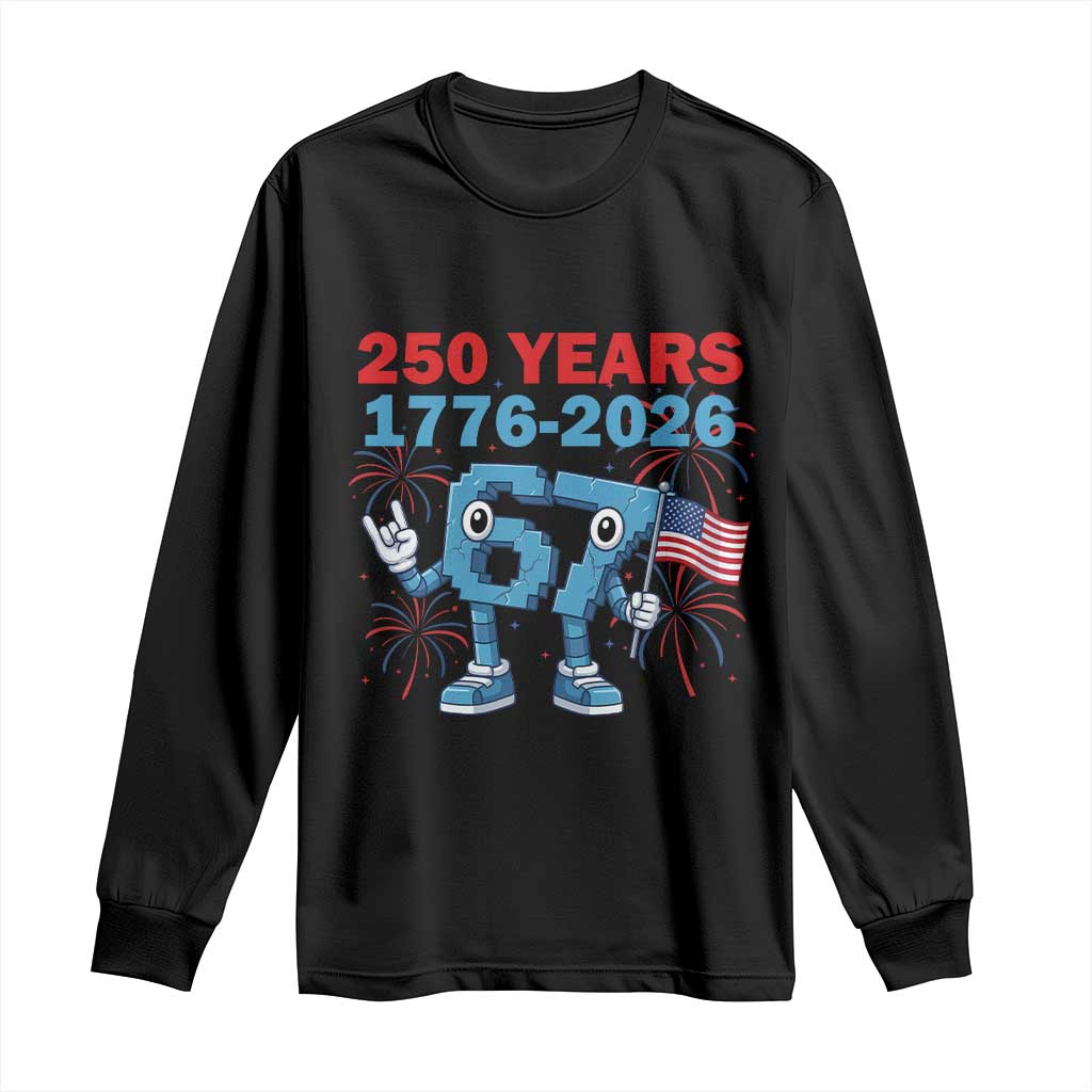 250th America Anniversary Long Sleeve Shirt Funny Italian Brainrot Meme 4th of July