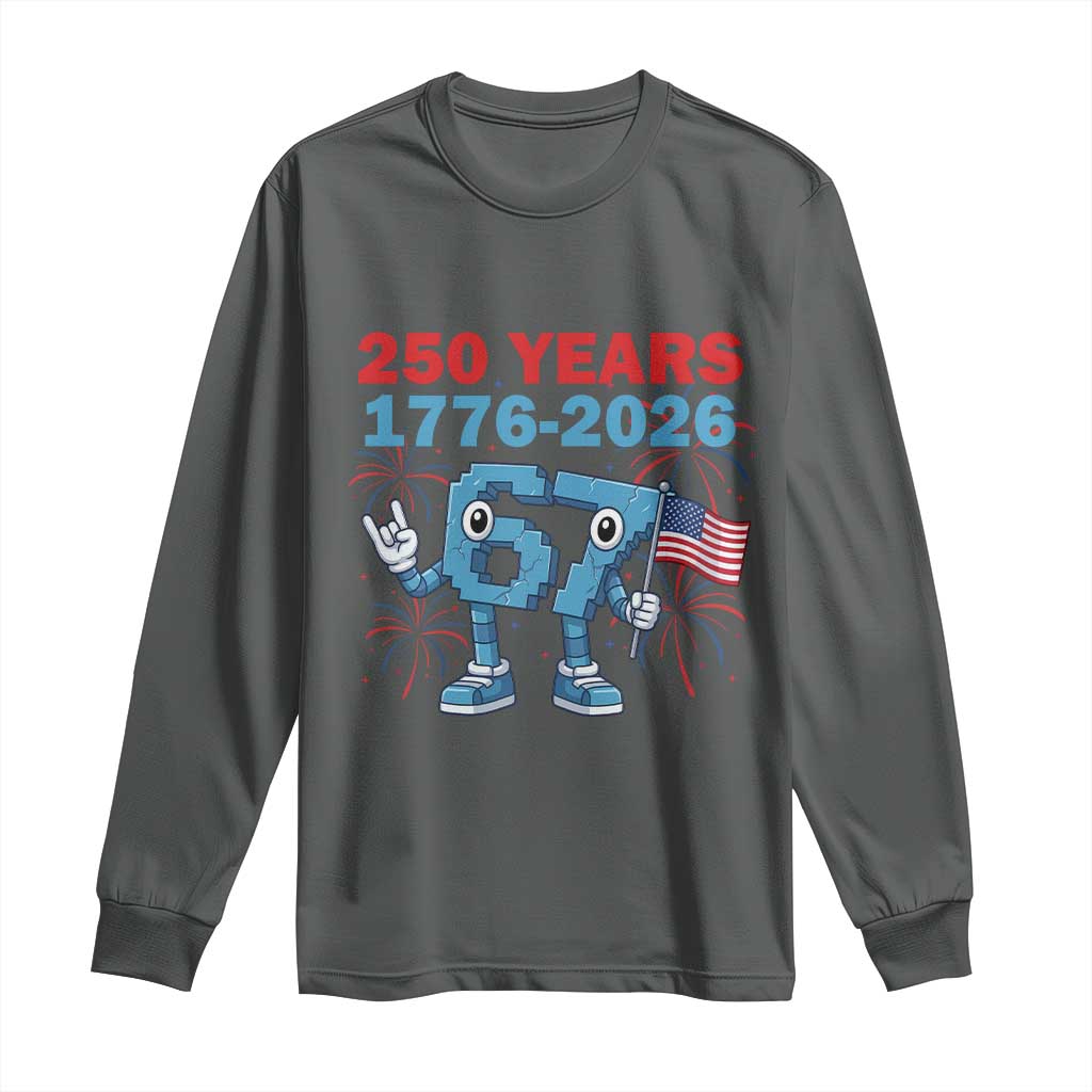 250th America Anniversary Long Sleeve Shirt Funny Italian Brainrot Meme 4th of July