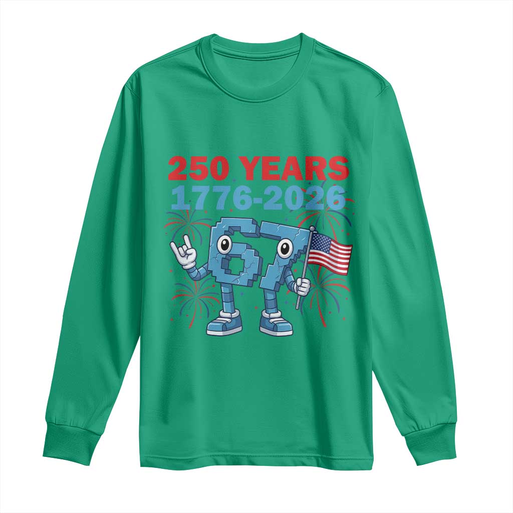 250th America Anniversary Long Sleeve Shirt Funny Italian Brainrot Meme 4th of July