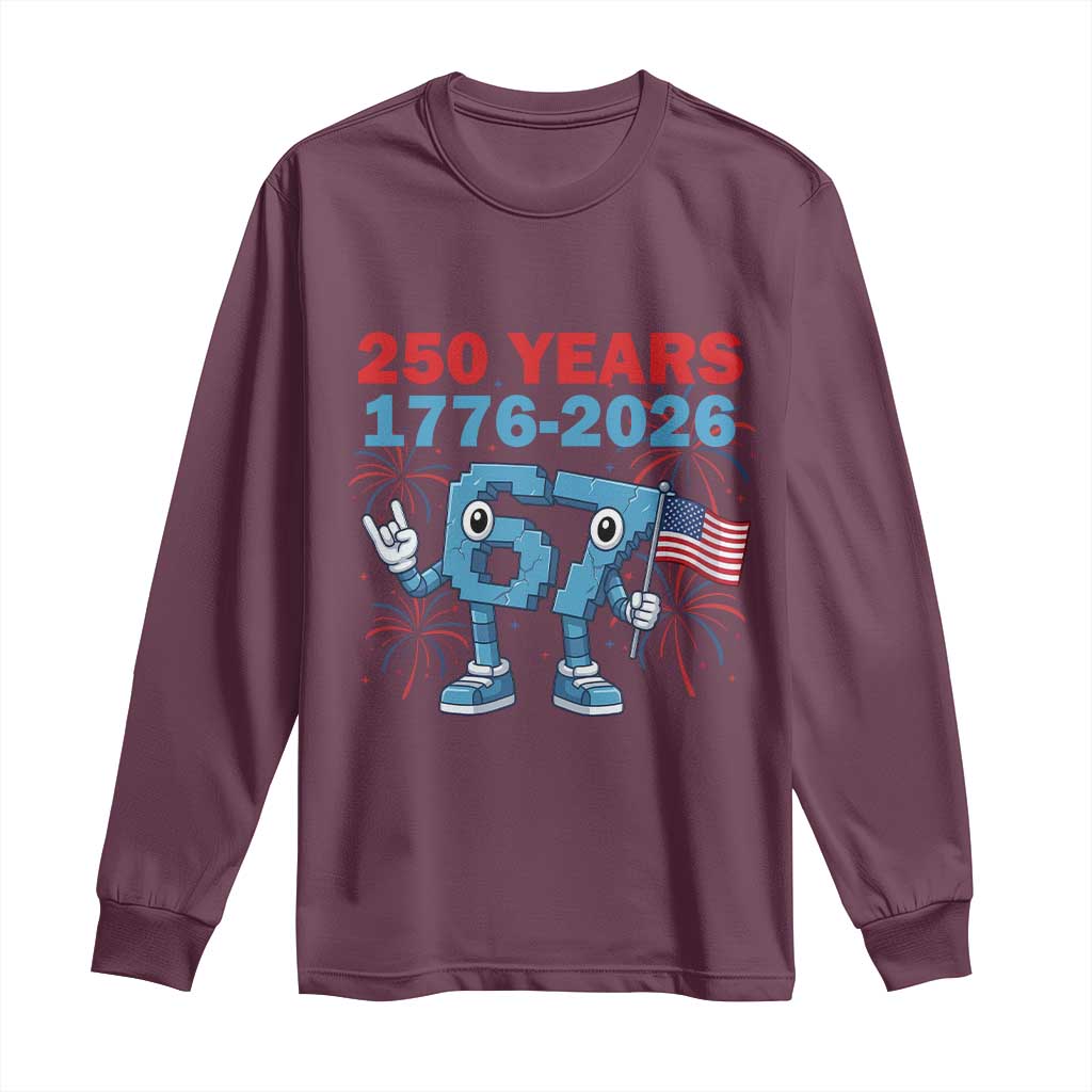250th America Anniversary Long Sleeve Shirt Funny Italian Brainrot Meme 4th of July
