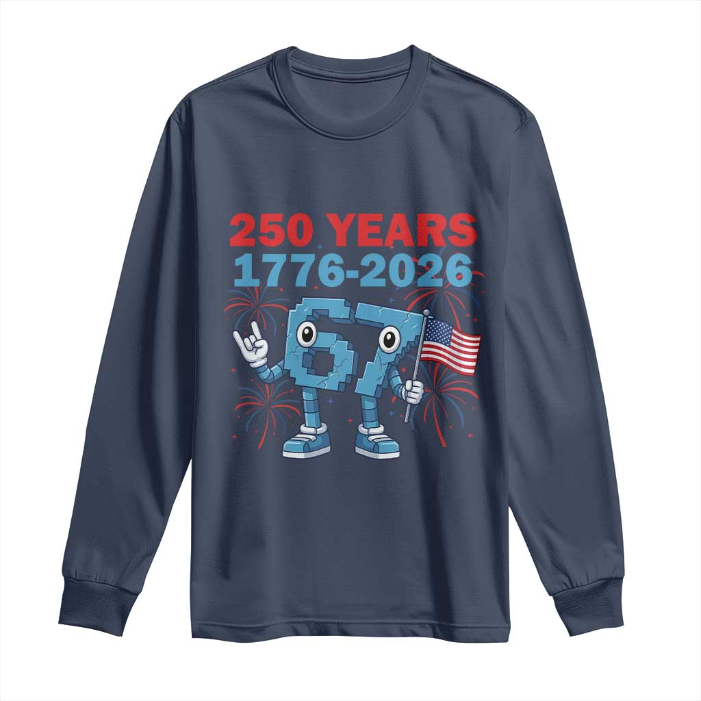 250th America Anniversary Long Sleeve Shirt Funny Italian Brainrot Meme 4th of July