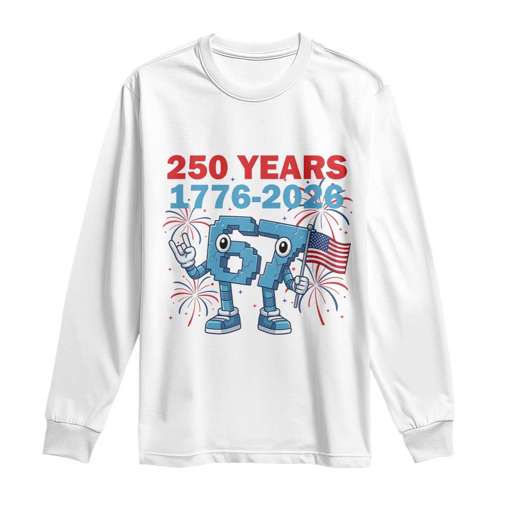 250th America Anniversary Long Sleeve Shirt Funny Italian Brainrot Meme 4th of July