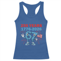 250th America Anniversary Racerback Tank Top Funny Italian Brainrot Meme 4th of July