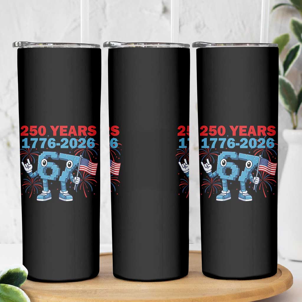 250th America Anniversary Skinny Tumbler Funny Italian Brainrot Meme 4th of July