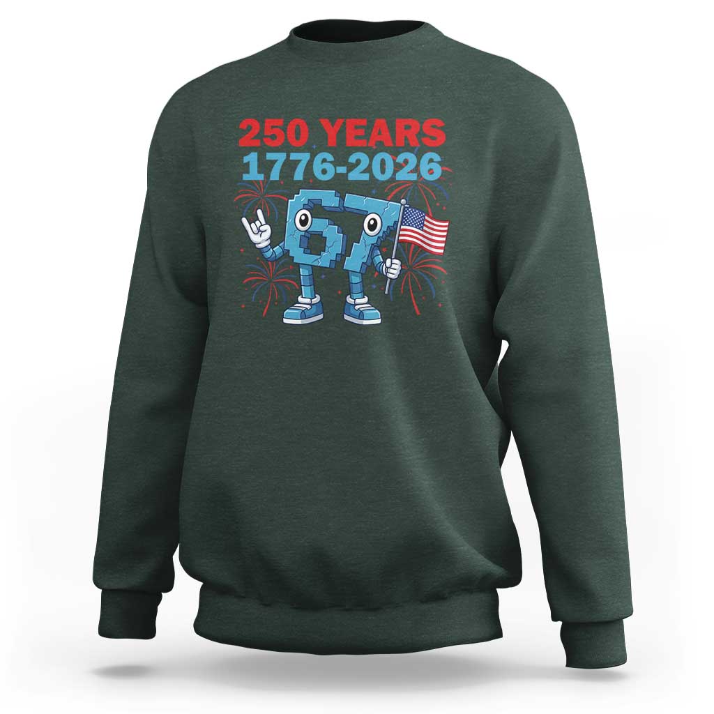 250th America Anniversary Sweatshirt Funny Italian Brainrot Meme 4th of July