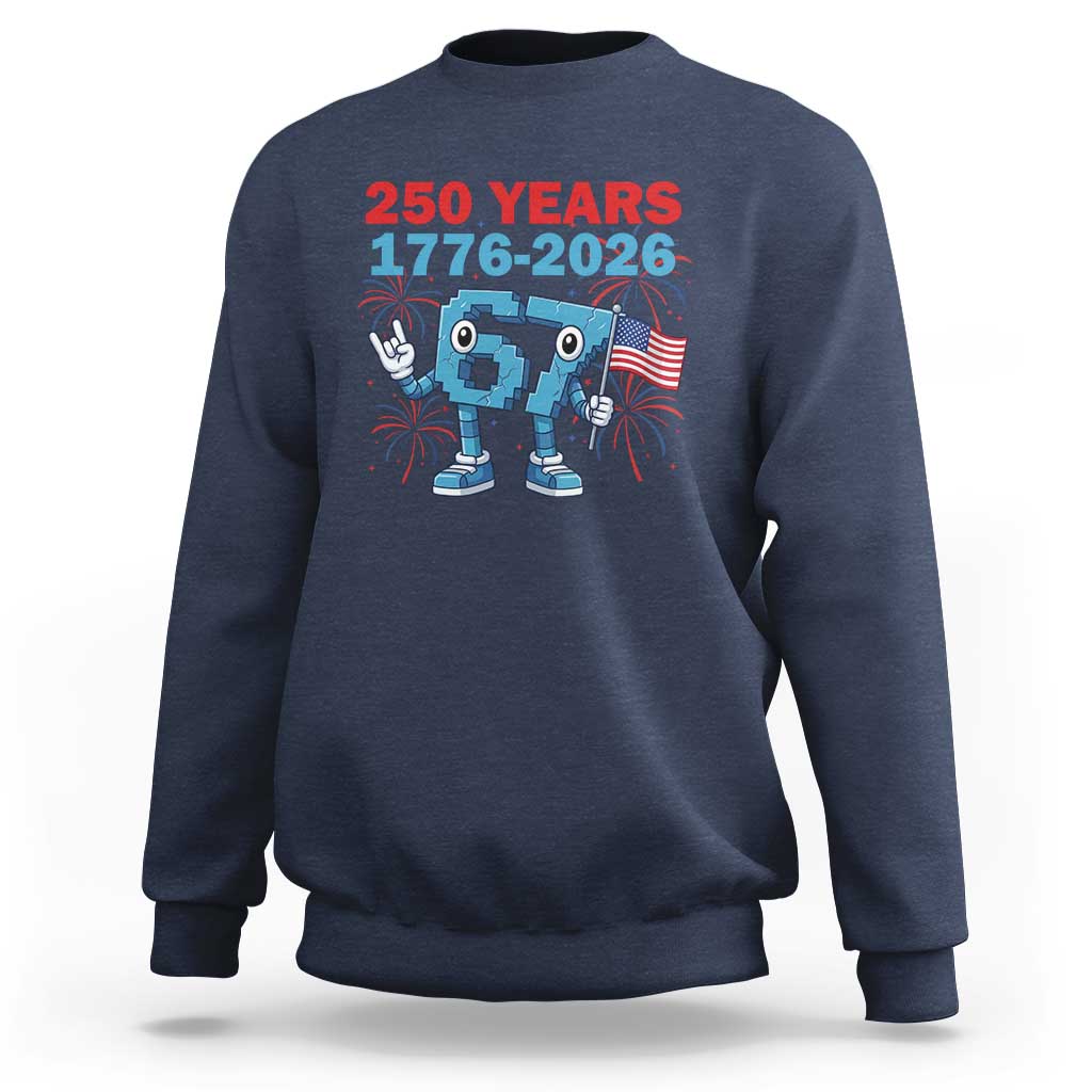 250th America Anniversary Sweatshirt Funny Italian Brainrot Meme 4th of July