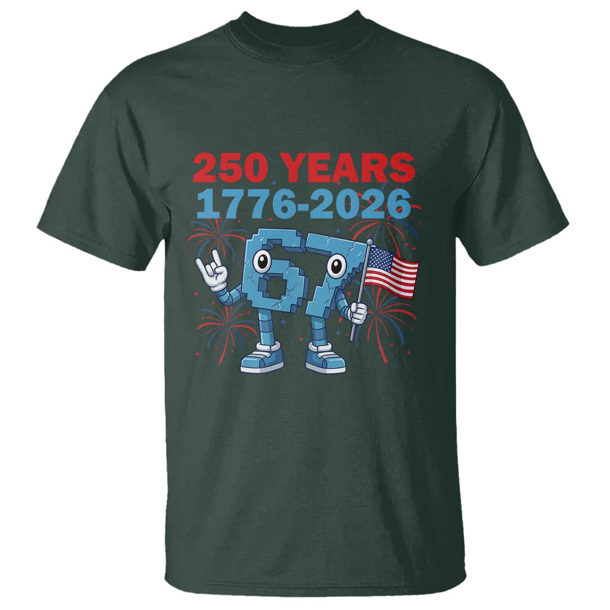 250th America Anniversary T Shirt Funny Italian Brainrot Meme 4th of July