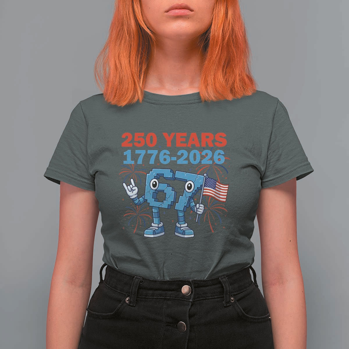 250th America Anniversary T Shirt For Women Funny Italian Brainrot Meme 4th of July
