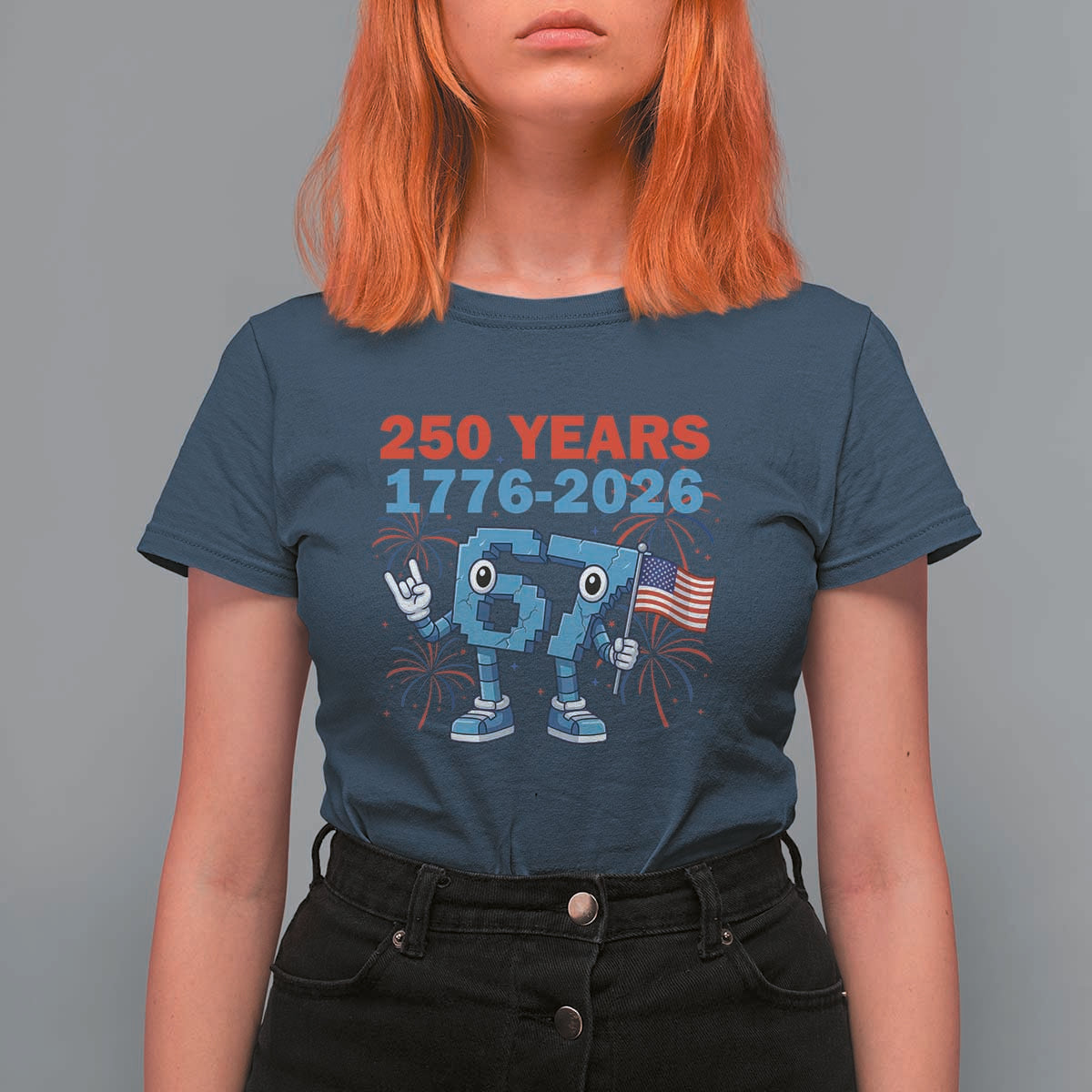 250th America Anniversary T Shirt For Women Funny Italian Brainrot Meme 4th of July