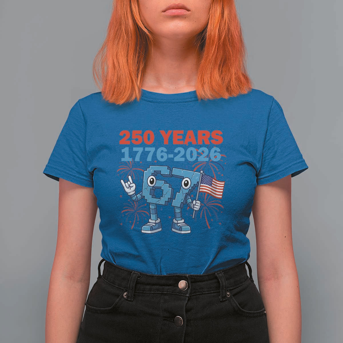 250th America Anniversary T Shirt For Women Funny Italian Brainrot Meme 4th of July
