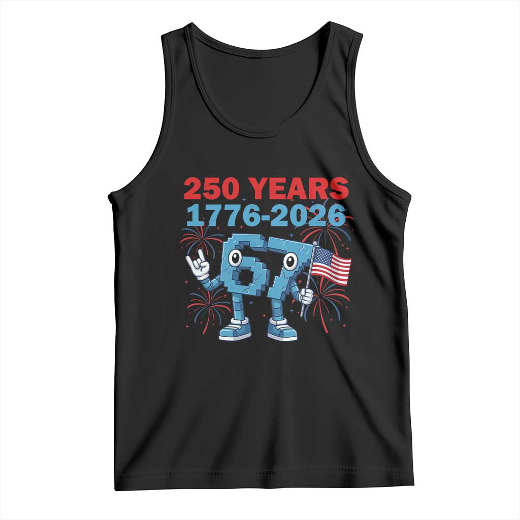 250th America Anniversary Tank Top Funny Italian Brainrot Meme 4th of July