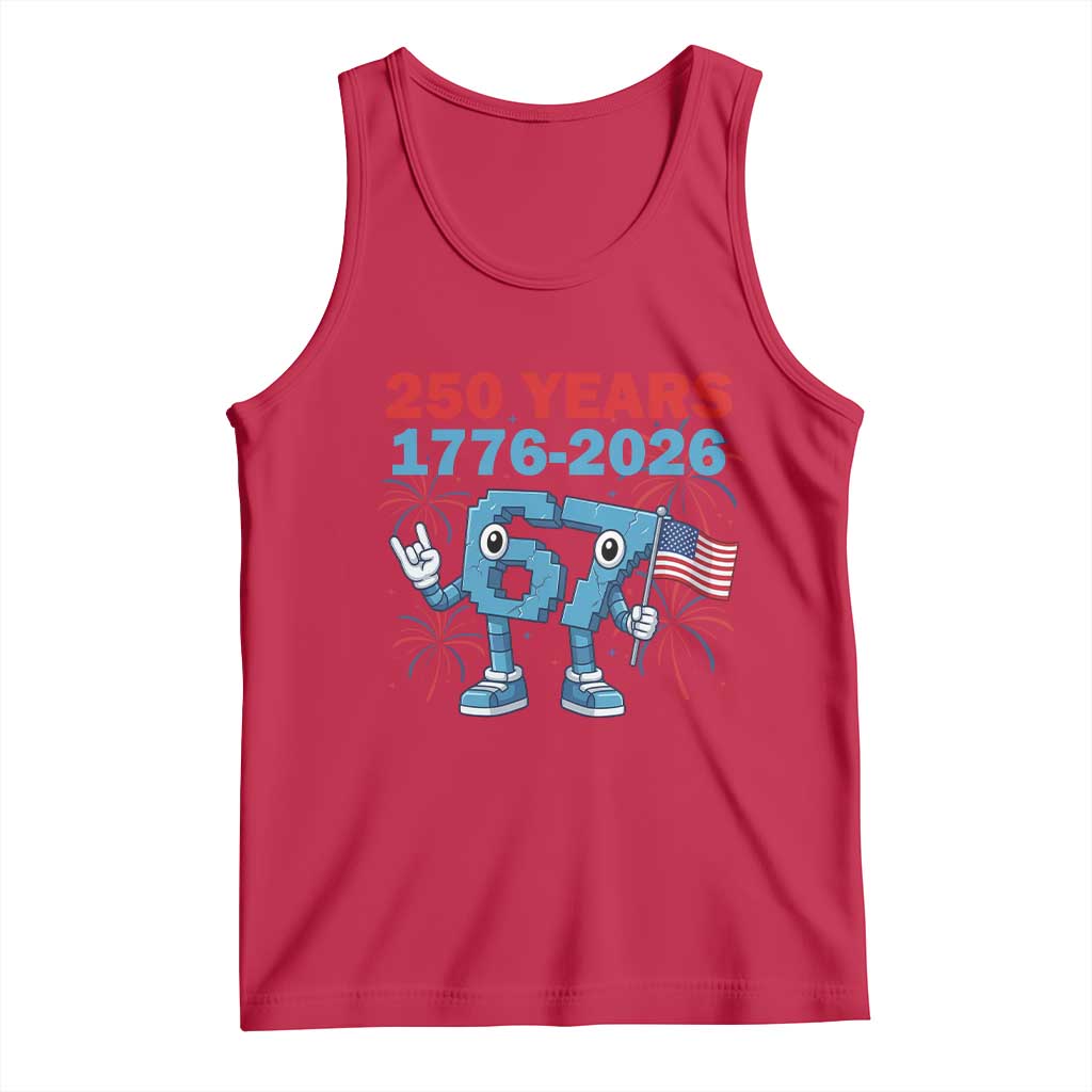 250th America Anniversary Tank Top Funny Italian Brainrot Meme 4th of July