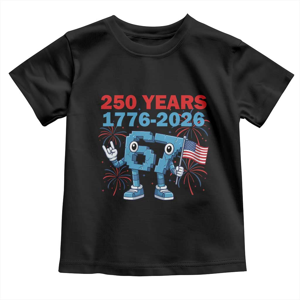 250th America Anniversary Toddler T Shirt Funny Italian Brainrot Meme 4th of July