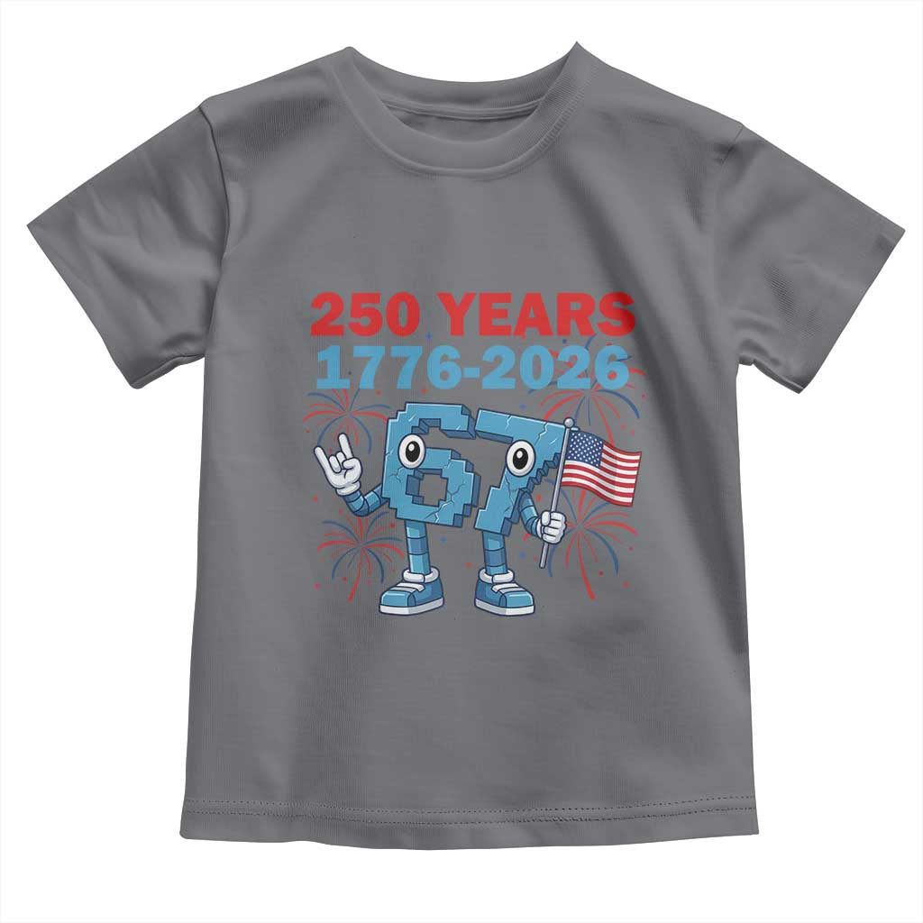 250th America Anniversary Toddler T Shirt Funny Italian Brainrot Meme 4th of July