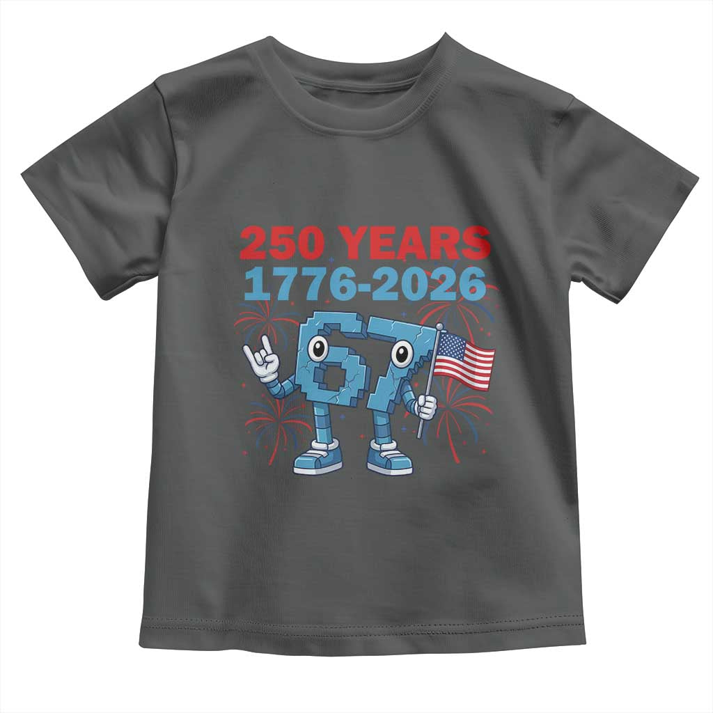 250th America Anniversary Toddler T Shirt Funny Italian Brainrot Meme 4th of July