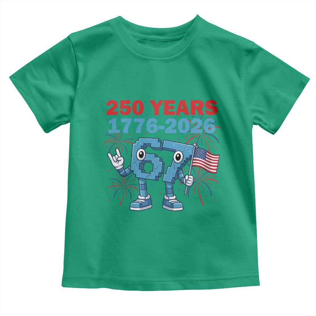 250th America Anniversary Toddler T Shirt Funny Italian Brainrot Meme 4th of July