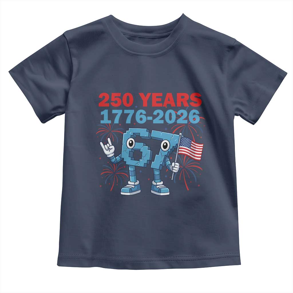 250th America Anniversary Toddler T Shirt Funny Italian Brainrot Meme 4th of July