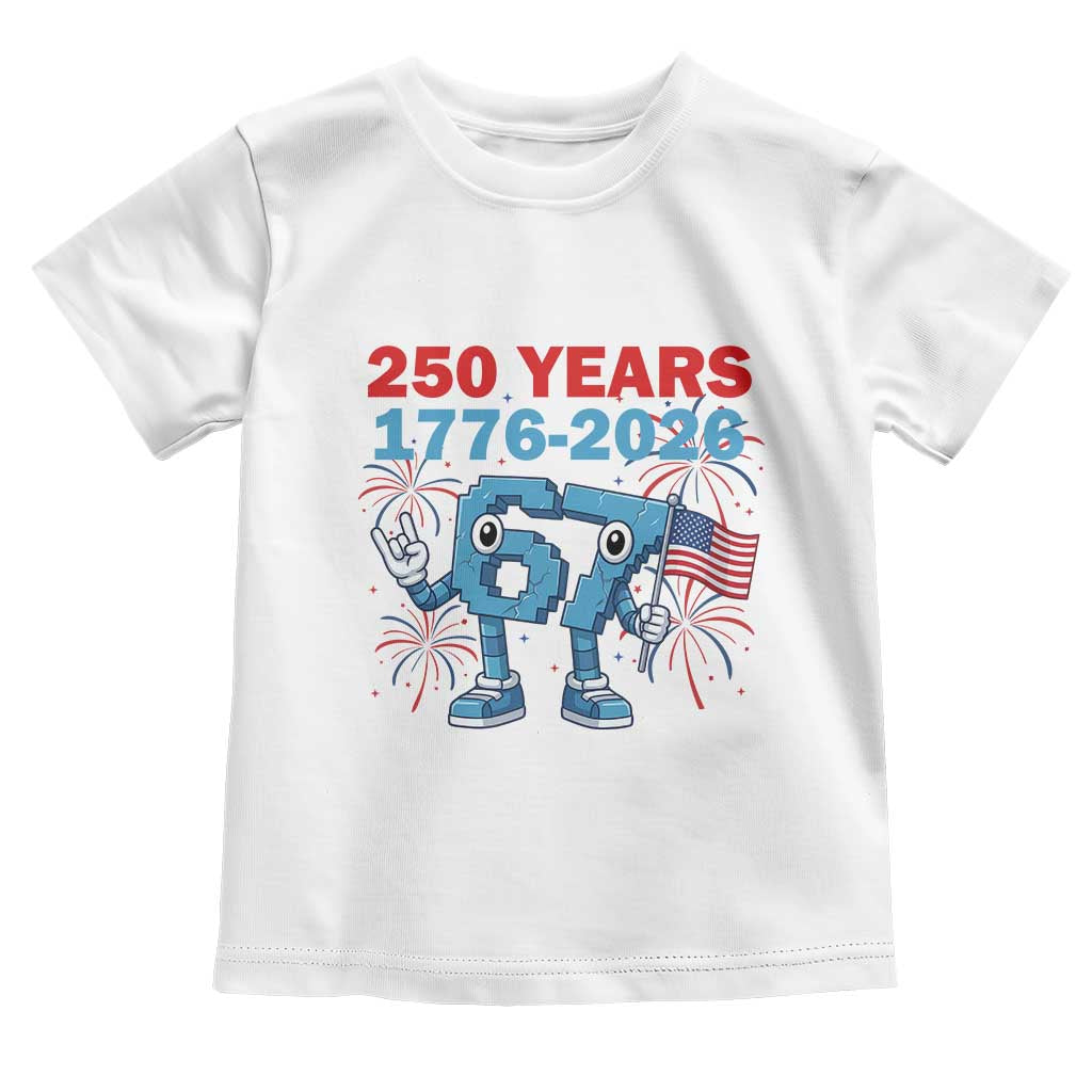 250th America Anniversary Toddler T Shirt Funny Italian Brainrot Meme 4th of July